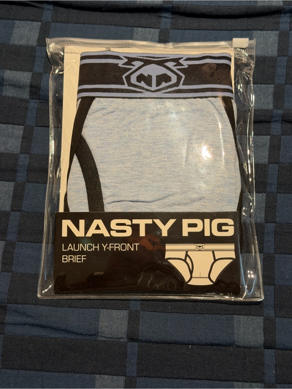 Nasty Pig Men's Light Blue Launch Y-Front Brief NWT